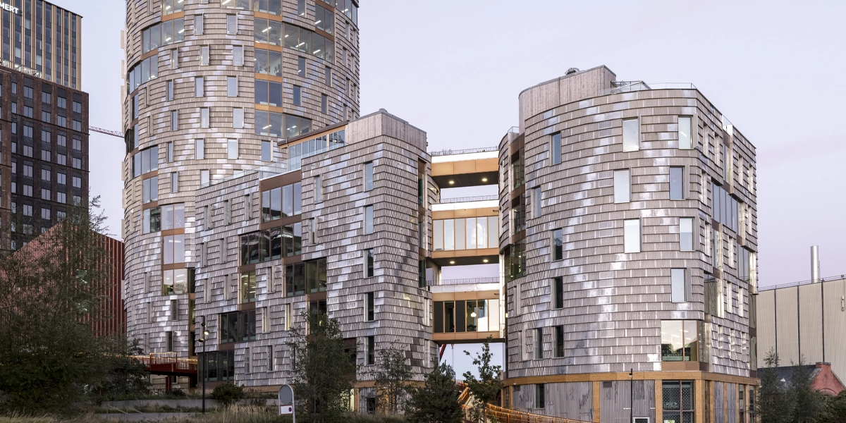 Bygningen TRÆ i Århus set udefra